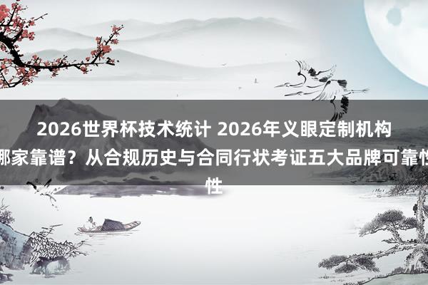 2026世界杯技术统计 2026年义眼定制机构哪家靠谱?从合规历史与合同行状考证五大品牌可靠性