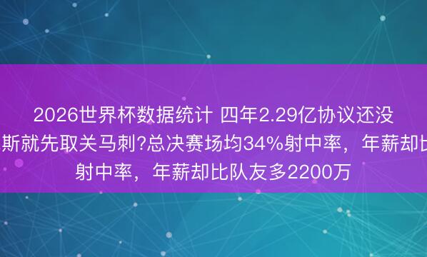 2026世界杯数据统计 四年2.29亿协议还没讲求收效,福克斯就先取关马刺?总决赛场均34%射中率,年薪却比队友多2200万
