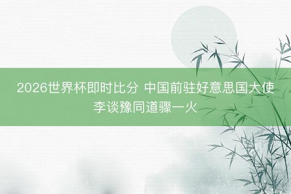 2026世界杯即时比分 中国前驻好意思国大使李谈豫同道骤一火
